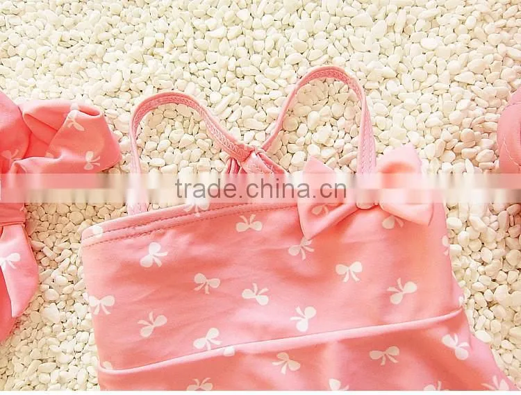 2017 pink cute swimsuit child swimear baby girls swimwear