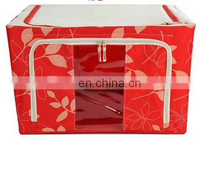 Foldable Oxford Fabric 600D Waterproof Sundries Organizer Double Zipper Visual Storage Box Plus Size