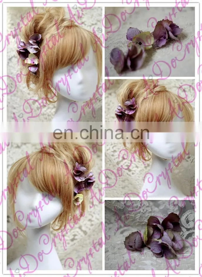 Aidocrystal purple wedding party hair accessories purple hair clip floral tiaras