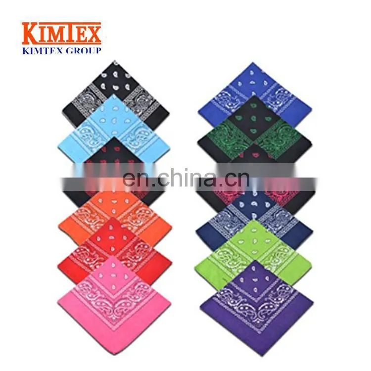 Custom 100%Cotton square bandana gift set
