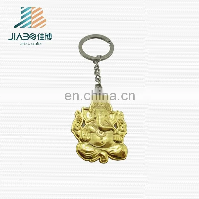 3D Buddha custom gold plating keychain for wholesale