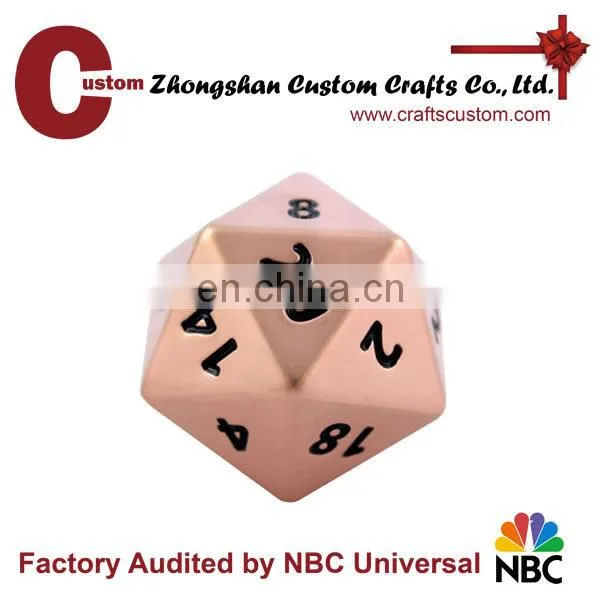 Custom 20 sided metal RPG large blank dice
