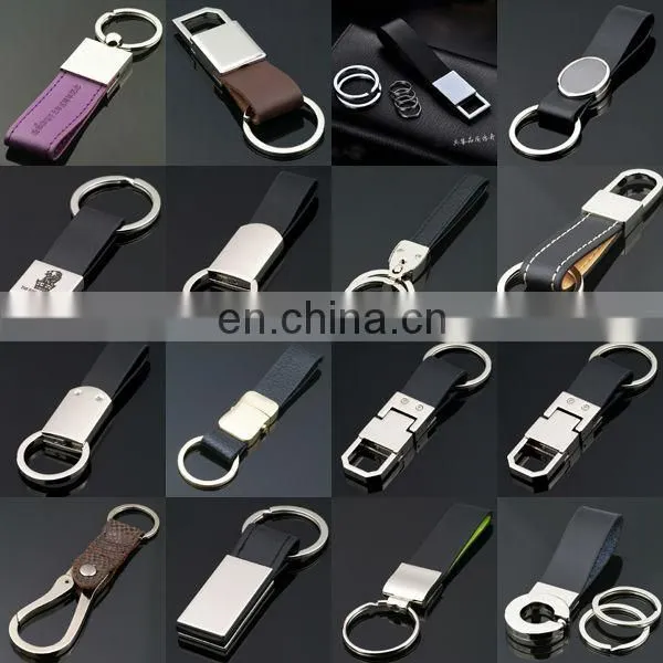 Initial Leather Keychain
