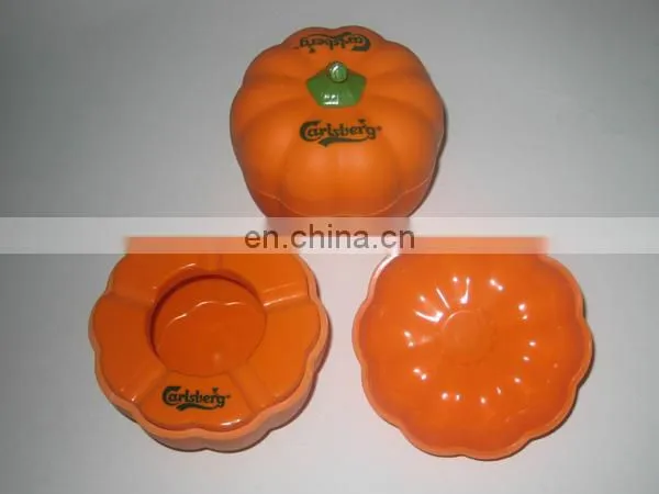 Pumpkim shape white color pocket plastic ashtray,car ashtray passed REACH