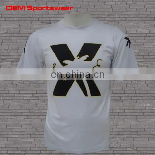Full sublimation custom white short sleeve t shirts mens clothing 2015