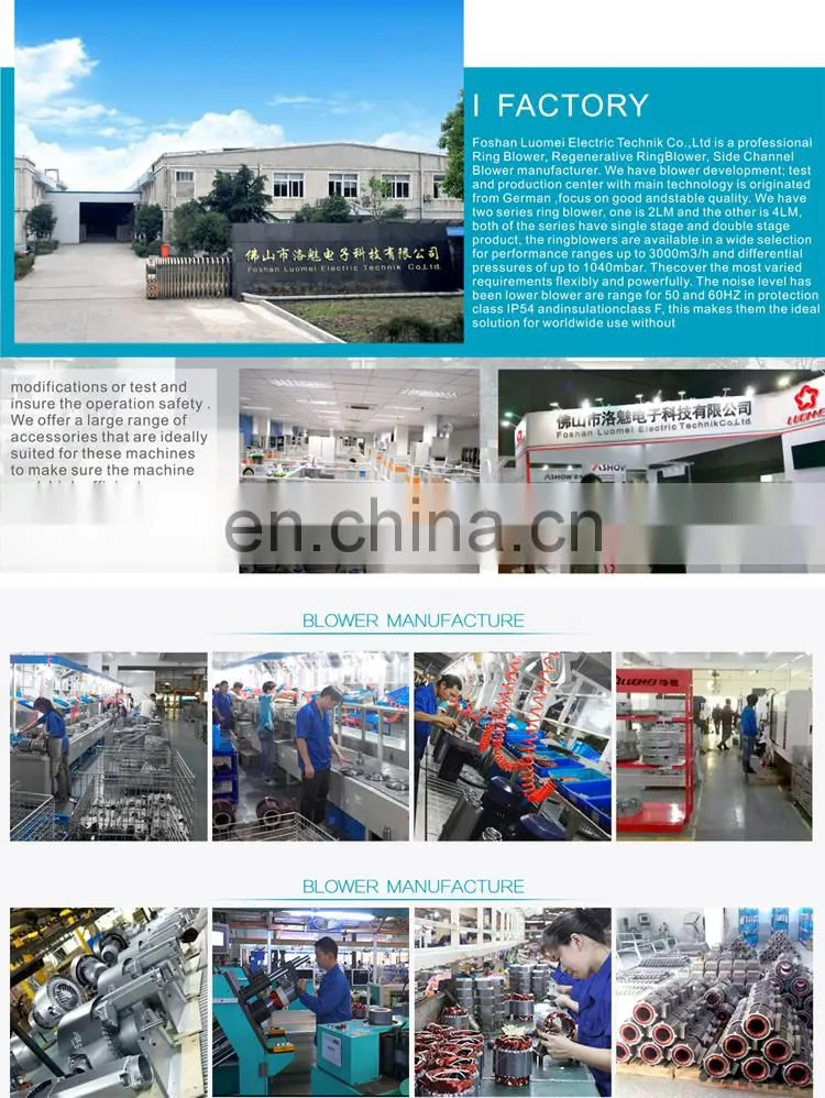 Suction air pump 3KW three phase 220V 380V electric single stage air blower for dust collector