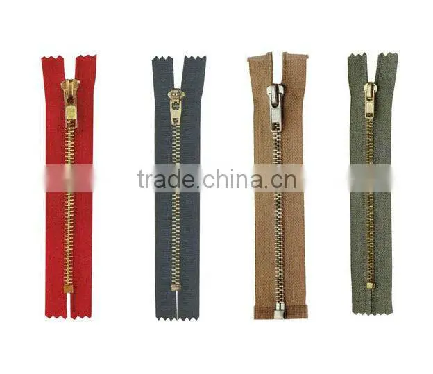 High Qualtity No.3 Fashion Golden Brass metal Zipper