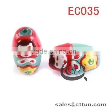 2014 fashion crystal glass bead sale EC035(DIY)