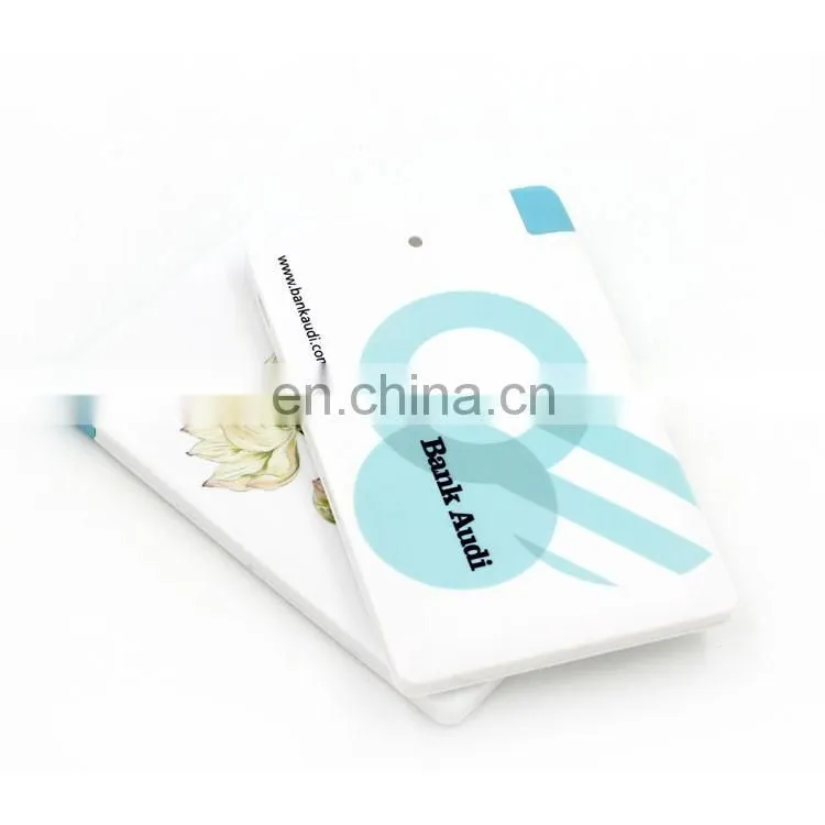 Custom logo gift rohs external portable card power bank 2600mAh