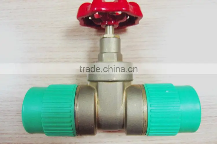 ppr brass gate valve for ppr piping