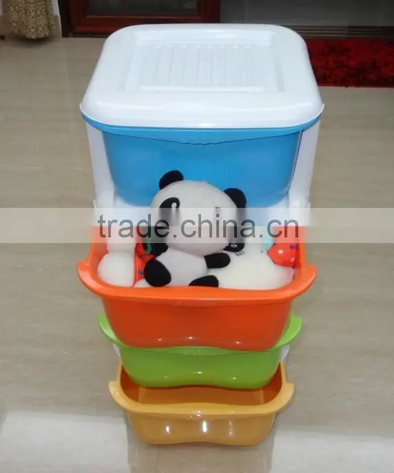 5 tier removable plastic storage drawer or cabinet with wheels