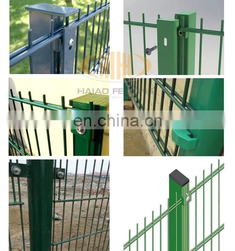 Factory supply garden fence double wire mesh fence