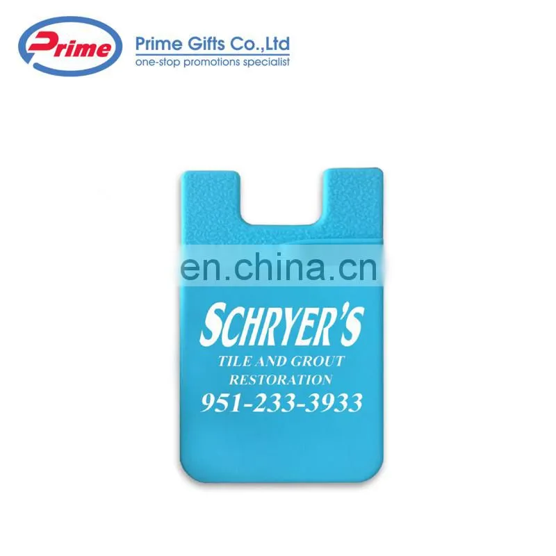 Custom Logo Printed Adhesive Silicone Cell Phone Wallet for Promotions