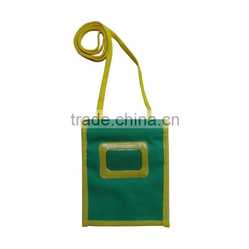 sling bag student travel bag for kids Plastic id tag hanging card holder swing tag