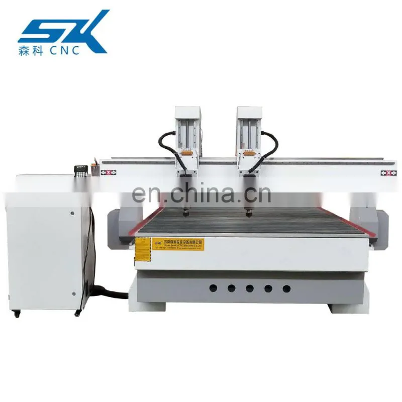 SENKE Hot Sale 1325 Double heads CNC Router MDF Solid Wood Engraving Machine