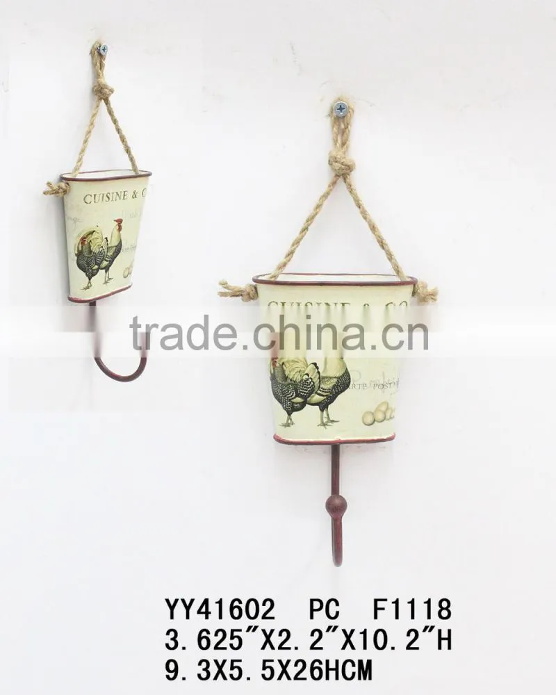 antique bird metal single hook for home decor
