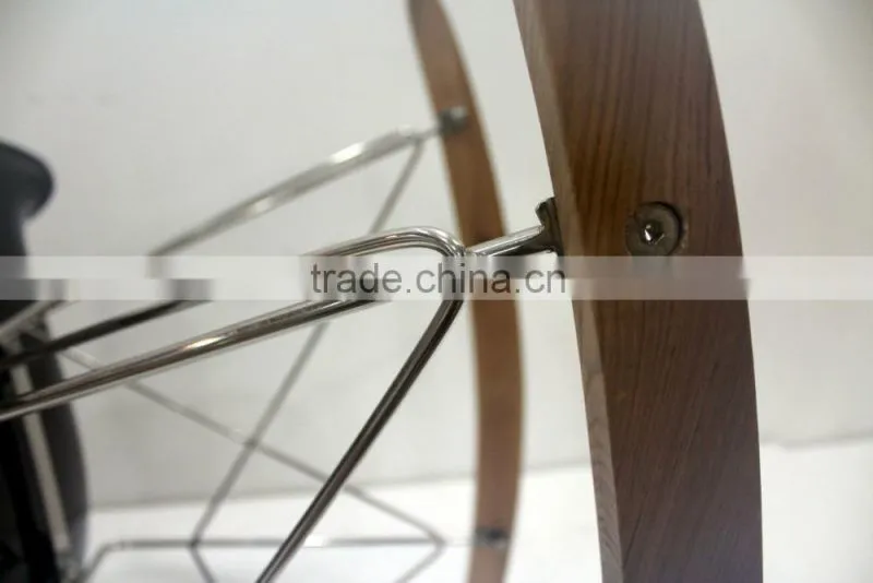 replica designer fiberlgass material stainless steel frame ARA armchair/rocking chair with wooden base