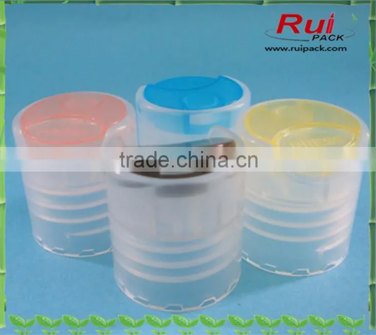 PP disc top cosmetic cap,24/410.Plastic shampoo disc top cap