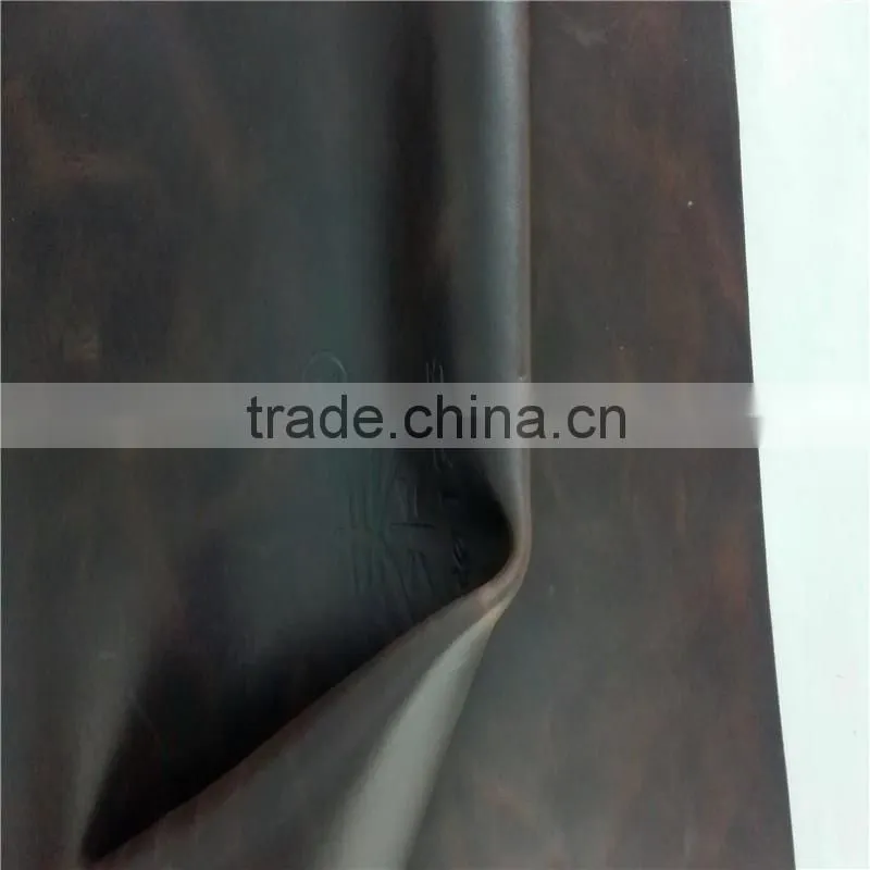 Pull up waxy cow leather for luggage bag leather