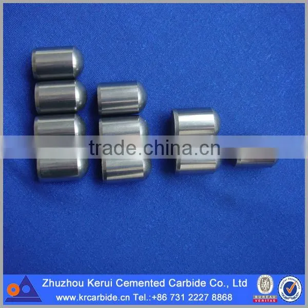 Spherical/domed carbide insert with high performance and good service life for all conditions of deep hole drilling