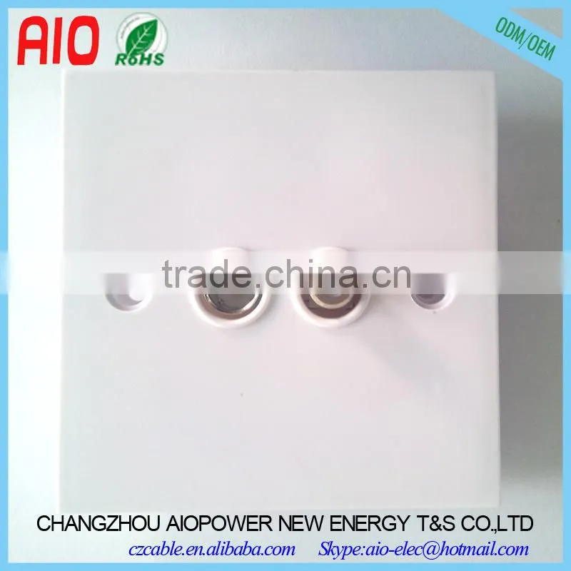 86mm 1 Way 9.5mm female socket coaxial TV Type Connector Solderless Wall Plate