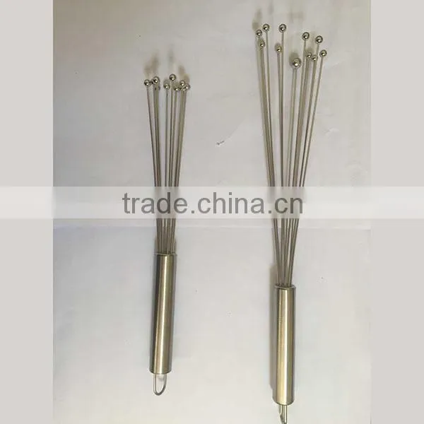 Wholesale Easy Kitchen hand mixer egg whisk manual operated whisk Stainless Steel Wire Whisk with Magic Ball