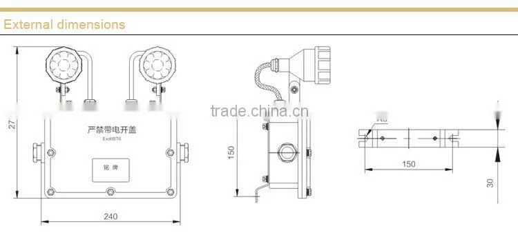 BXW6229 energy efficient explosion proof emergency light