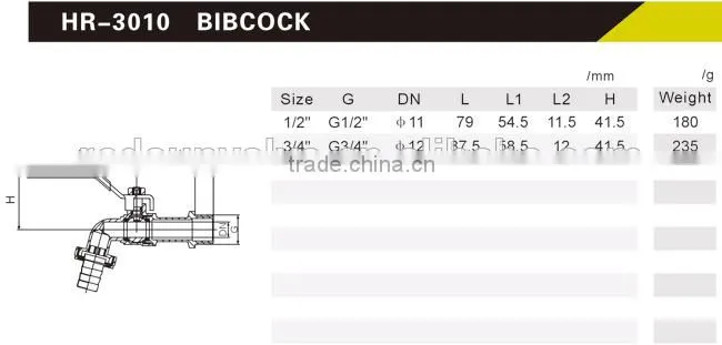 HR3010 long handle brass bibcock