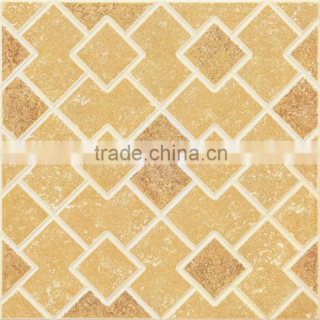Bathroom yellow ceramic floor tile