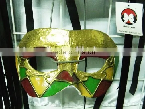 Cosplay party mask predator mask Gold and Silver party popper and mask