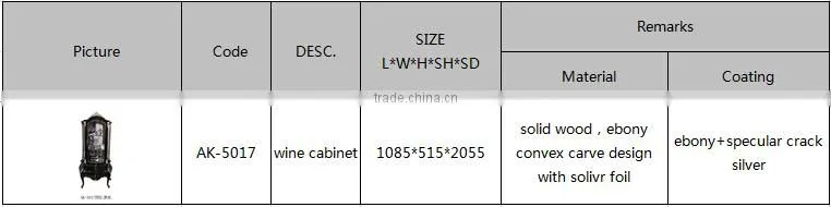AK-5017 2015 High Quality Oak Wine Cabinet Furniture