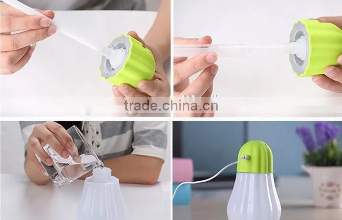 Mini Pumpkin Humidifier LED Nightlight Household Warm Mist Humidifier Office Car Air Diffuser Mist Maker