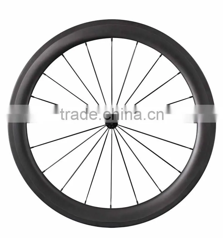 2016 On promotion carbon road bicycle tubular rims 56mm UD matt road bike wheels