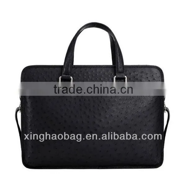 Hot sell 2014 ostrich leather men's office bag