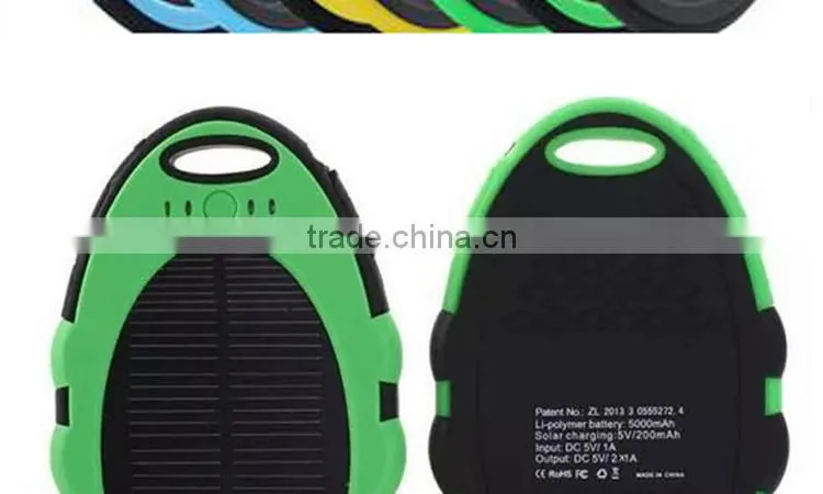 2016 new technology Best Selling Solar Mobile Charger Solar Power Bank Handy Waterproof 50000mah