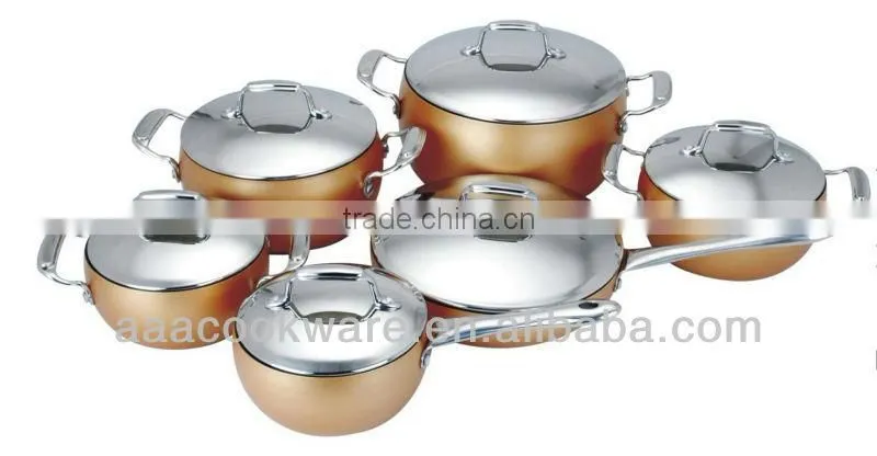 10Pcs Colorful Geman Technologic Aluminium Cooking Pot with HPC
