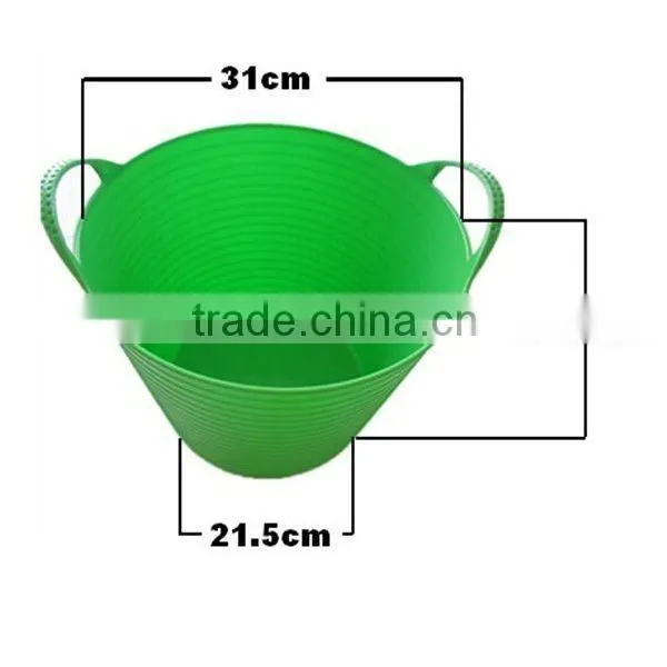 flexible plastic bucket,garden bucket,colorful bucket