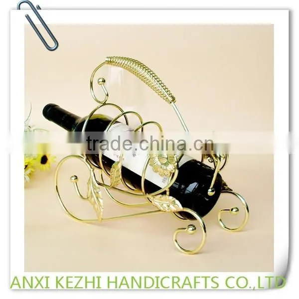 KZ9-60012 Bottle Frame, Wrought Iron Creative Sunflower Wine Rack Table Decoration