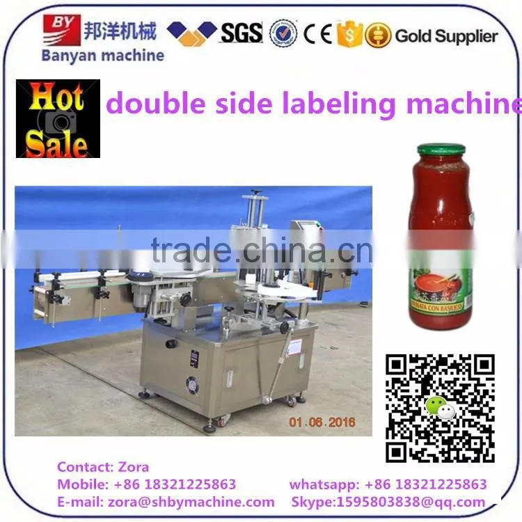 PLC controlled high-efficiency Automatic 2 side bottle Labeler machine