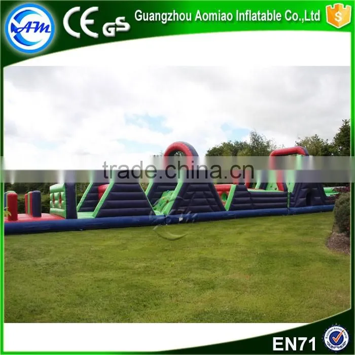 Outdoor commercial adult obstacle course giant inflatable obstacle course for sale