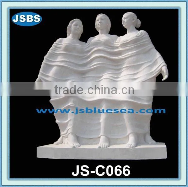famous white three graces marble statue