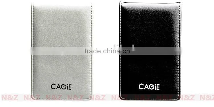 Business Card Slots Personal Leather Memo Pad with Holder