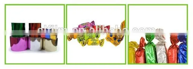 19 mic twist pet wrap film for candy packaging
