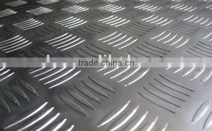 shiny surface aluminum chequered plate 1.6mm in thick