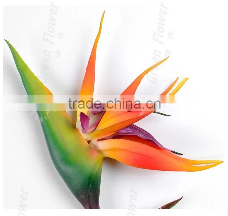 greenflower 2016 Latex PVC Bird of Paradise artificial flowers gift for Wedding decrations flowers