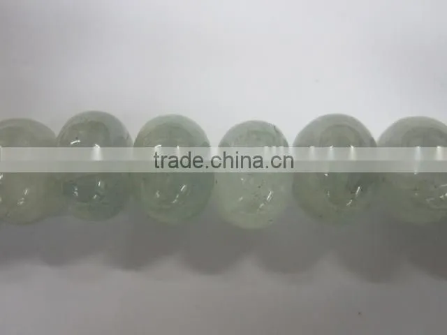 Natural clear aquamarine roundel bead mineral gemstone for jewelry making