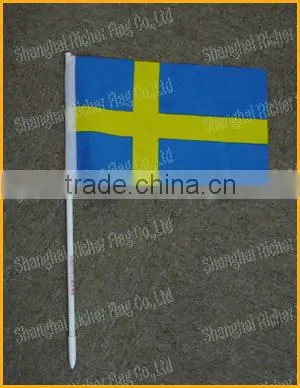 Sports hand waving flag and banners