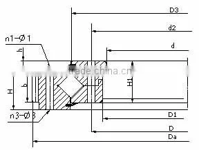 cross roller bearing RE RA RB series RA17013 high rigidity