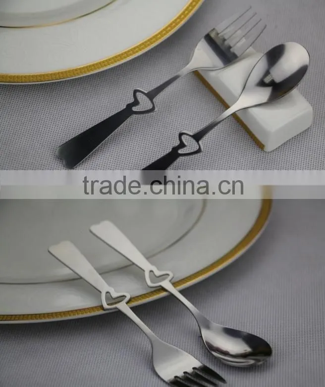 C142 new design dinner set stainless steel tableware spoon and fork