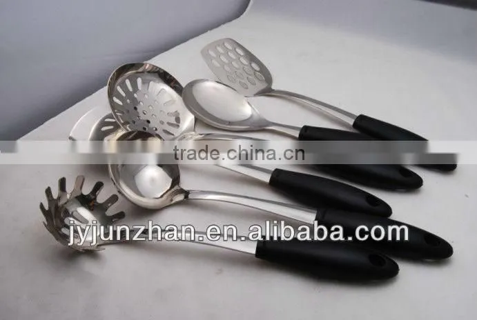 2013 New kitchen utensils stainless with ABS handle ,soft rubber handle